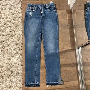 Good American Good Boy Split Hem jeans